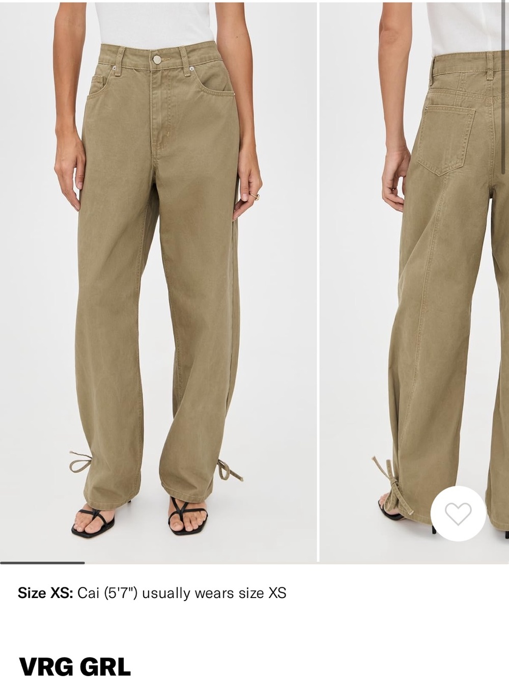 VRG GRL Marnie Khaki Denim Jeans
